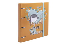 Carpebloc Pardo Muxote Abrirme Carton Forrado 320X280 4 An.Mixtas 35Mm Con Rec. 120 Hj. 90Gr.Cuadric.5X5 Naranja