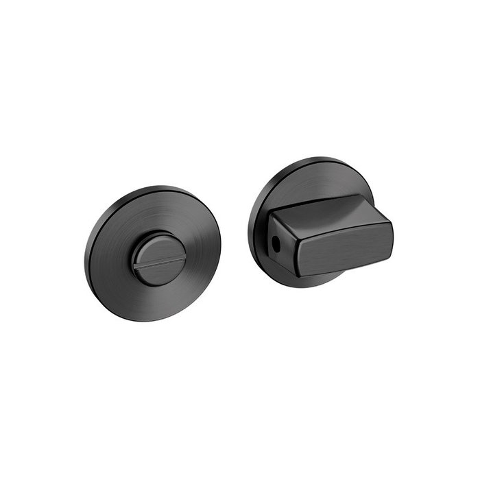 ARTICULOS INOXIDABLES Muletilla Descondena IN.04.116 Zamak Níquel Satinado Negro con Roseta Redonda para Puertas de Baño