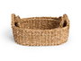 Giftdecor Set 2 Cestos Ovalados con Asas 35x22x15 cm de Alga de Mar Marron (Set de 6)