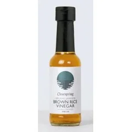 CLEARSPRING Vinagre De Arroz Integral 150Ml - Para Sushi, Salsas y Aderezos de Ensalada - Elaborado con Arroz Integral Orgánico