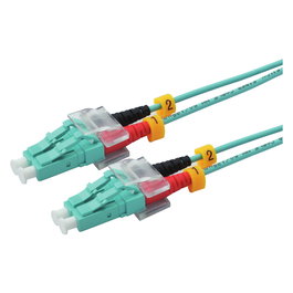 RED Patchkabel LC/LC LWL-Duplex 1 m OM3 Aqua - Fibra óptica multimodo 50/125 μm, LSZH, -40 a 85 °C, referencia 2716-10-0011