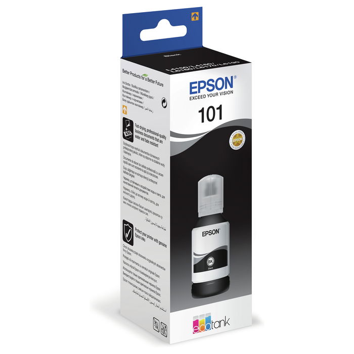 Epson 4LB Tinta Negra Original EcoTank - Botella Recargable para Impresoras EcoTank