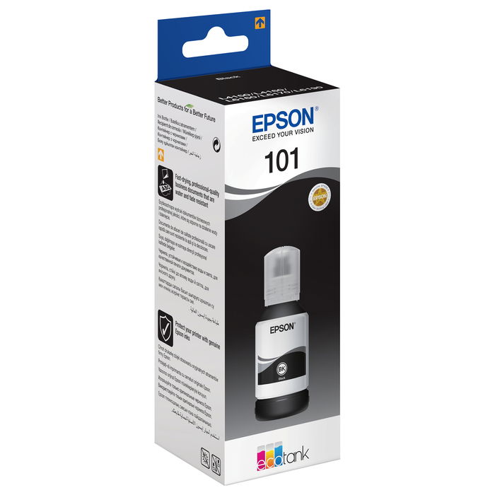 Epson 4LB Tinta Negra Original EcoTank - Botella Recargable para Impresoras EcoTank