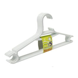 Hidalgo Perchas Económicas Blanco 5 uds Antideslizantes