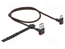DeLOCK Cable EASY-USB 2.0 USB Tipo-A a USB Type-C™ angular 0,5 m negro