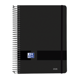 Oxford Agenda Anual Live&Go Espiral A5 320H Negro 2026