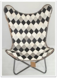DKD Home Decor Sillón Colonial Marrón Blanco Piel Hierro 70x70x90 cm