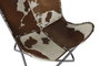 DKD Home Decor Sillón Colonial Marrón Blanco Piel Hierro 70x70x90 cm