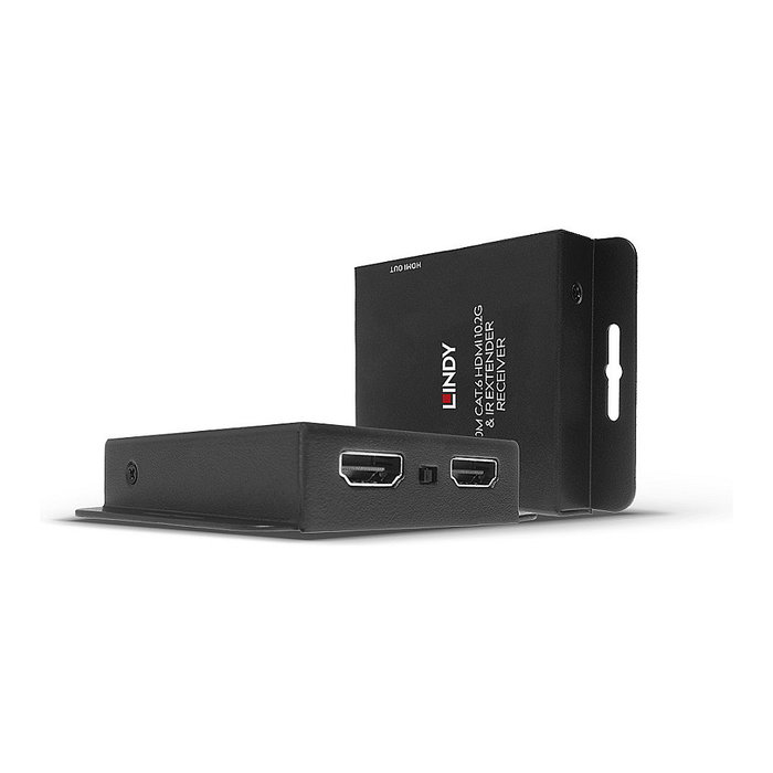 Lindy 38208 Extensor HDMI 4K30 e IR con PoC y Loop Out, 70m, Negro