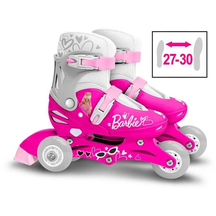 Stamp Patines en Línea 2 en 1 Barbie Talla Ajustable 27-30 Stamp Patines en Línea 2 en 1 Barbie Talla Ajustable 27-30