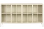DKD Home Decor Buffet de Metal Crema con 4 Puertas y 1 Estante