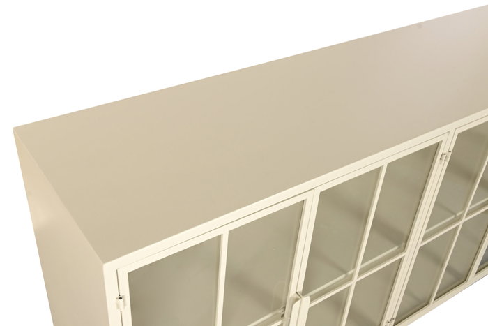 DKD Home Decor Buffet de Metal Crema con 4 Puertas y 1 Estante DKD Home Decor Buffet de Metal Crema con 4 Puertas y 1 Estante