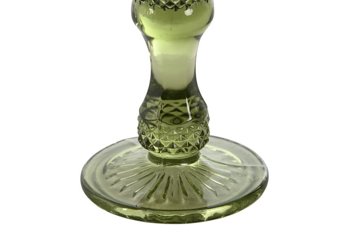 DKD Home Decor Set de 6 Copas de Cristal Grabadas Verde 150ml