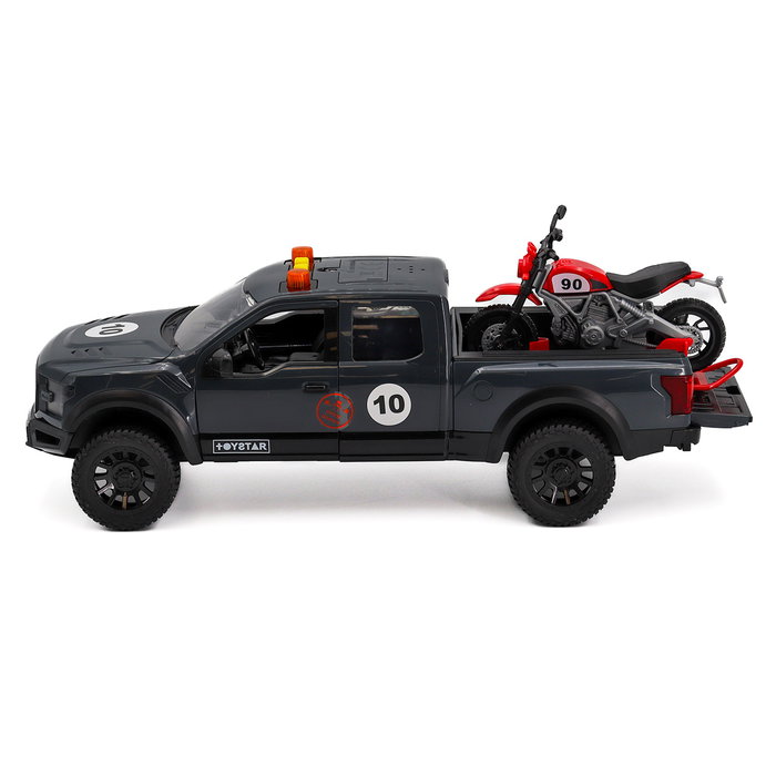 Tachan Camioneta Moto De Carreras Luz-Sonido Heroes De Ciudad Escala 1:12 +3 Años