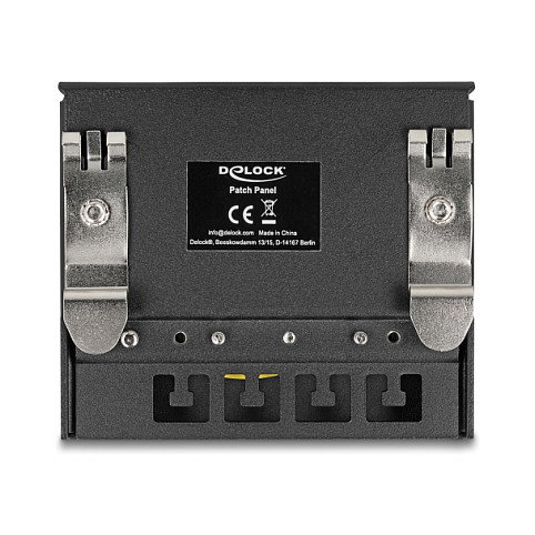 DeLOCK 90378 Panel de Conexión Mini de Escritorio 4 Puertos RJ45 Cat.6A Blindado Negro para Montaje en Mesa, Pared o Riel DIN DeLOCK 90378 Panel de Conexión Mini de Escritorio 4 Puertos RJ45 Cat.6A Blindado Negro para Montaje en Mesa, Pared o Riel DIN