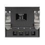 DeLOCK 90378 Panel de Conexión Mini de Escritorio 4 Puertos RJ45 Cat.6A Blindado Negro para Montaje en Mesa, Pared o Riel DIN