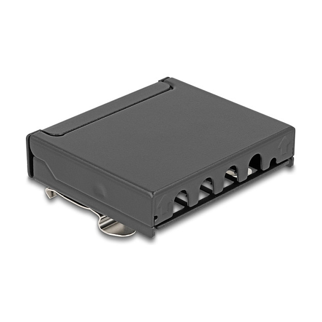 DeLOCK 90378 Panel de Conexión Mini de Escritorio 4 Puertos RJ45 Cat.6A Blindado Negro para Montaje en Mesa, Pared o Riel DIN DeLOCK 90378 Panel de Conexión Mini de Escritorio 4 Puertos RJ45 Cat.6A Blindado Negro para Montaje en Mesa, Pared o Riel DIN