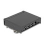 DeLOCK 90378 Panel de Conexión Mini de Escritorio 4 Puertos RJ45 Cat.6A Blindado Negro para Montaje en Mesa, Pared o Riel DIN