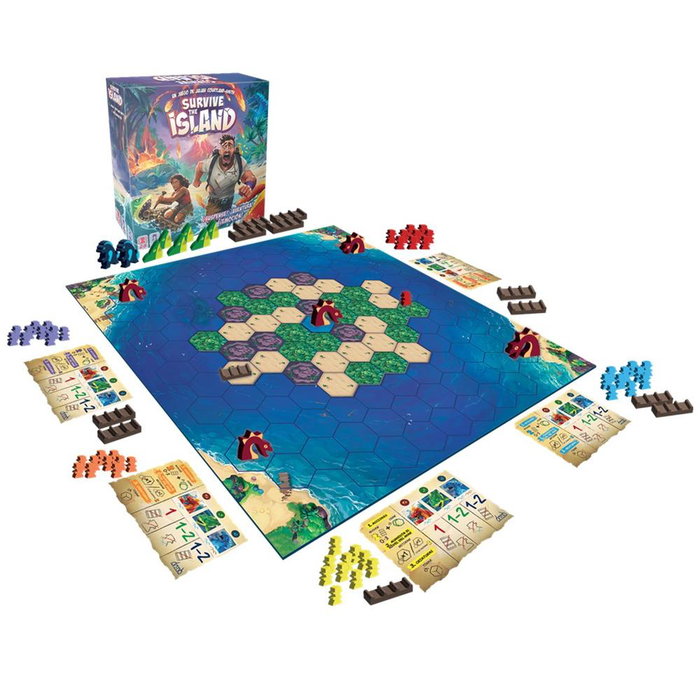 Zygomatic Survive The Island Juego de Mesa ZYGSTI01ES - Juego de Tablero para 2 a 5 Jugadores