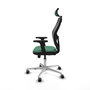 PIQUERAS Y CRESPO Silla de oficina Jorquera con mecanismo Sincro/Traslack, Verde esmeralda y Negro