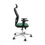 PIQUERAS Y CRESPO Silla de oficina Jorquera con mecanismo Sincro/Traslack, Verde esmeralda y Negro