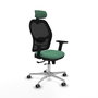 PIQUERAS Y CRESPO Silla de oficina Jorquera con mecanismo Sincro/Traslack, Verde esmeralda y Negro