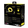 Konix PacMan Auriculares Diadema Gaming con USB Tipo A para PC, PS4, PS5, Xbox One, Xbox X - Cable Boom Extraíble - Negro y Amarillo