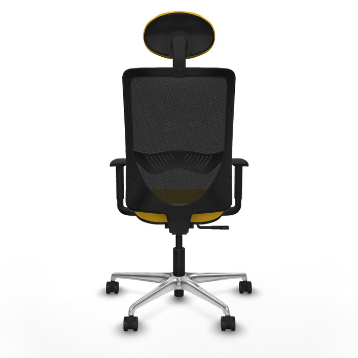 PIQUERAS Y CRESPO Silla de oficina Zulema con mecanismo Sincro, Amarillo y Negro