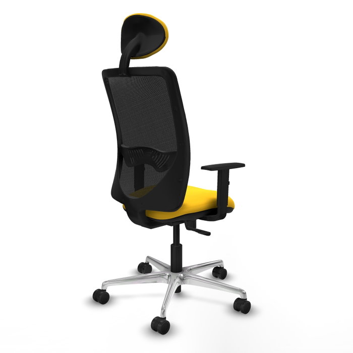 PIQUERAS Y CRESPO Silla de oficina Zulema con mecanismo Sincro, Amarillo y Negro