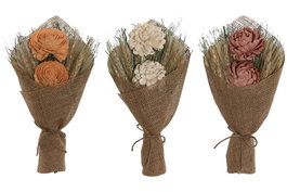 DKD Home Decor Ramo de Flores Secas y Yute Surtido 20x8x35 cm