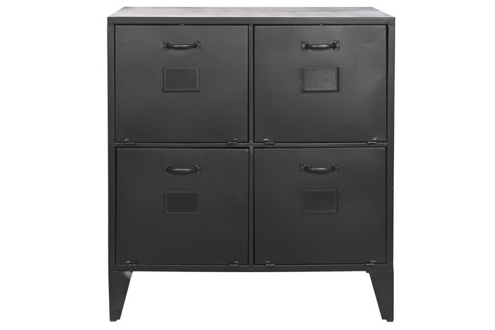 DKD Home Decor Cajonera Loft Negro Metal 75 x 45 x 80 cm DKD Home Decor Cajonera Loft Negro Metal 75 x 45 x 80 cm