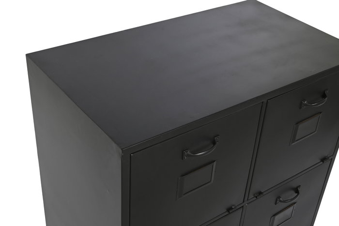 DKD Home Decor Cajonera Loft Negro Metal 75 x 45 x 80 cm DKD Home Decor Cajonera Loft Negro Metal 75 x 45 x 80 cm
