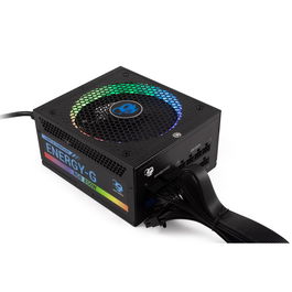 Coolbox Energy - G Fuente de Alimentación PC 850W 80 Plus Gold Full Modular, ARGB, Ventilador 140 mm Silencioso, Compatible NVIDIA RTX 3000/AMD RX6