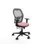 PIQUERAS Y CRESPO Silla de oficina Jorquera con mecanismo Sincro/Traslack Rosa y Gris