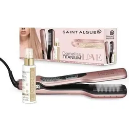 Saint Algue Demeliss TITANIUM Love Edition Plancha de Vapor Estuche Gold Pink + Tratamiento Kera-PROTEIN 100ml