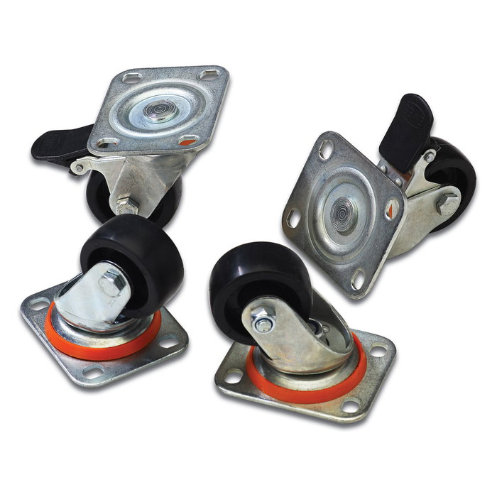 Digitus Ruedas Bloqueables para Armarios de Red y Servidor de 19" (482.6 mm), Capacidad 250 kg, Pack de 4, Negro/Plata Digitus Ruedas Bloqueables para Armarios de Red y Servidor de 19" (482.6 mm), Capacidad 250 kg, Pack de 4, Negro/Plata