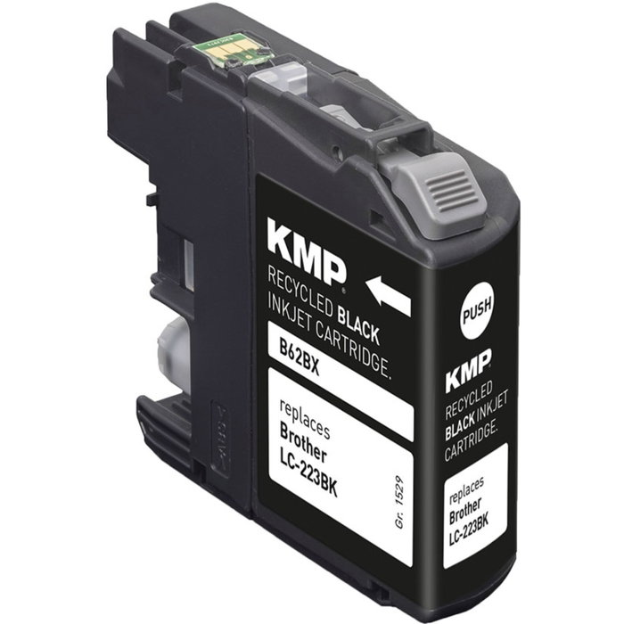KMP B62BX Cartucho de tinta negro compatible con Brother LC-223 BK