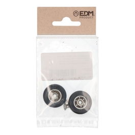 Micel Rodamiento para Mampara Ne 91338 Nylon Ø 26 x 6 mm Blister con Tornillo Métrica 5 Negro