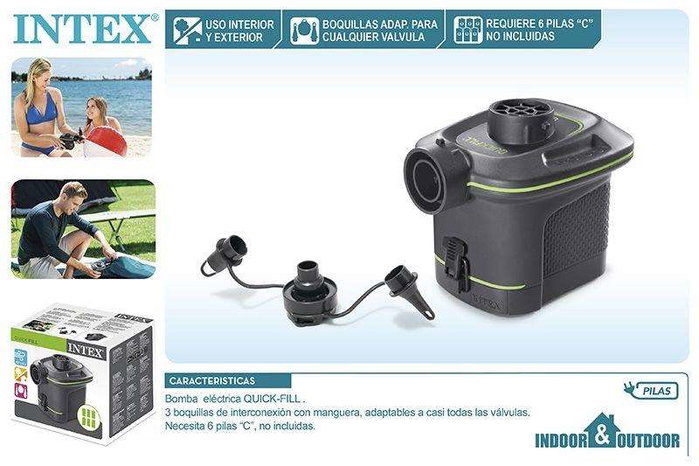 Intex Hinchador Eléctrico Quick Fill con Pilas Incluidas - A Partir de 3 Años