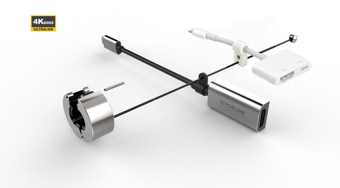 Vivolink Pro Anillo Adaptador HDMI USB-C + Lightning para Mac - Actualizable, 4K a 60Hz - Para Sala de Reuniones Vivolink Pro Anillo Adaptador HDMI USB-C + Lightning para Mac - Actualizable, 4K a 60Hz - Para Sala de Reuniones
