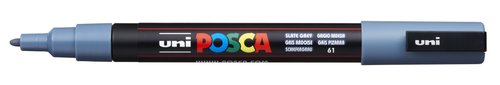 Uni ball Posca PC-3M Marcador Punta Cónica 0,9 - 1,3 mm Gris Pizarra