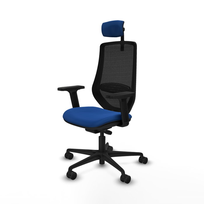 PIQUERAS Y CRESPO Silla de oficina Mardos con mecanismo Sincro/Traslack Azul y Negro