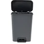Curver Cubo de basura con pedal Compatta 50 L Gris antracita Polipropileno AAAAI15364