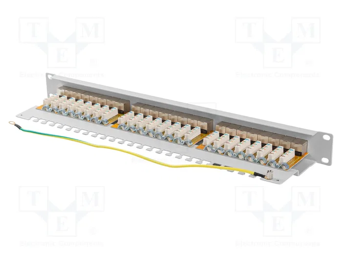 Lanberg Patch Panel 24 puertos 1U 19 pulg. Cat. 6A FTP blindado gris Lanberg Patch Panel 24 puertos 1U 19 pulg. Cat. 6A FTP blindado gris