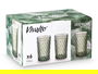 Vivalto Vaso Diamante Verde 370 ml Vidrio con separador 8 x 12.8 x 8 cm (Set de 24)