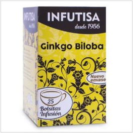 INFUTISA Ginkgo Biloba Infusion 25 Bolsitas para Mejorar la Memoria y Circulacion