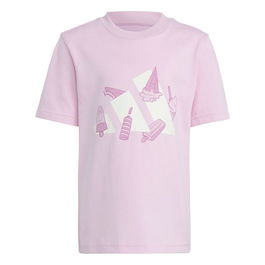 Camiseta de Manga Corta Infantil Adidas Lk Ice Rosa XL