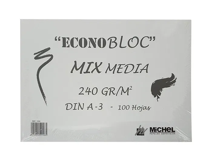 Michel Bloc Dibujo Multitécnicas Mix Media DIN A3 Encolado 100 Hojas 240 gr 297x420 mm Michel Bloc Dibujo Multitécnicas Mix Media DIN A3 Encolado 100 Hojas 240 gr 297x420 mm