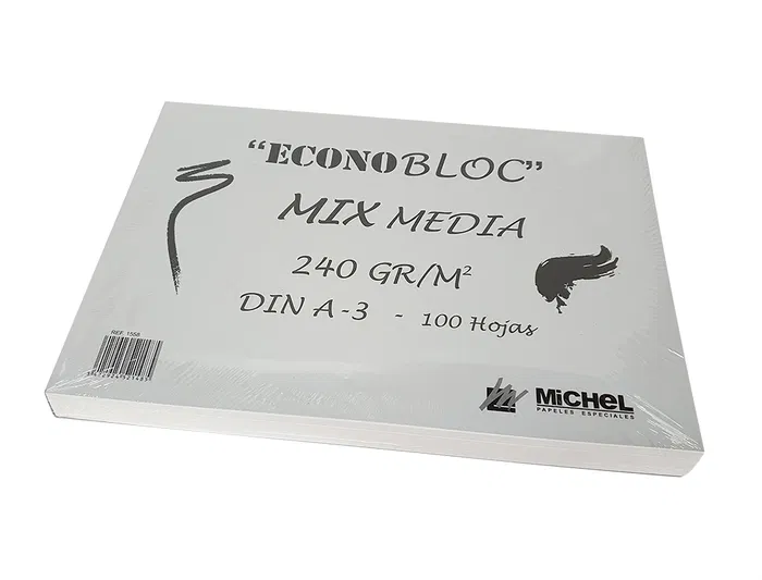 Michel Bloc Dibujo Multitécnicas Mix Media DIN A3 Encolado 100 Hojas 240 gr 297x420 mm Michel Bloc Dibujo Multitécnicas Mix Media DIN A3 Encolado 100 Hojas 240 gr 297x420 mm
