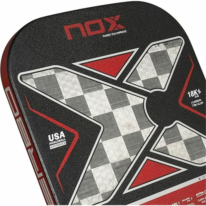 Pala de Pickleball Nox Nerbo Negro Fibra de carbono